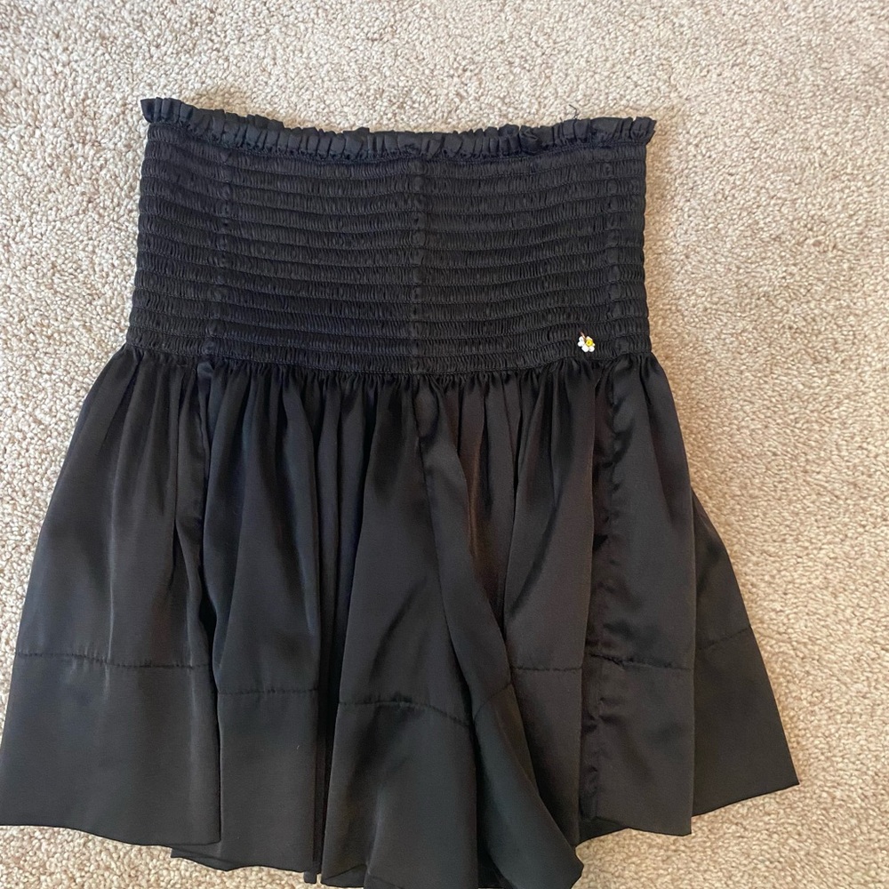 NATURAL LIFE Black A-Line Shorts with Smocked Waist